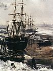 James Abbott McNeill Whistler The Thames in Ice painting